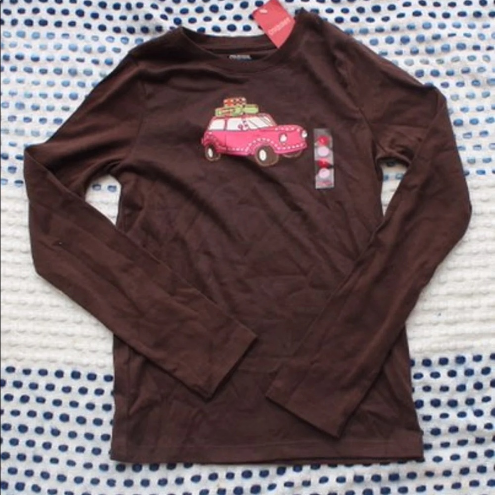 NEW Gymboree Brown Car Long-sleeve Shirt